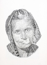 Zameer Hussain, 12 X 16 Inch, Pen ink on paper, Figurative Painting -AC-ZAH-096
